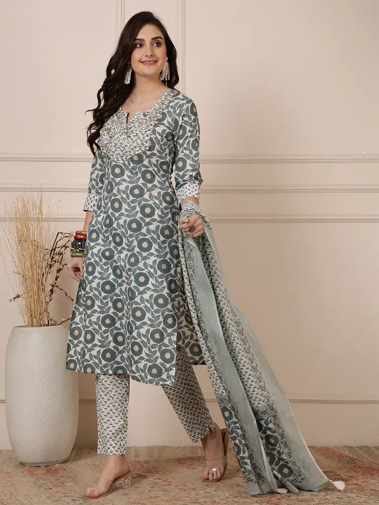 Floral-Teal-White-Cotton-Kurta-Set-with-Embellished-Neckline3.webp