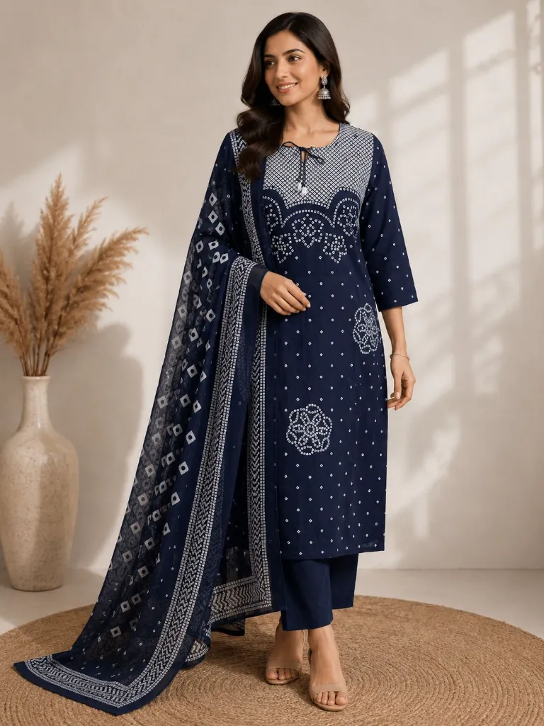 Pure-Cotton-60*60-Discharge-Print-Kurta-Pant-Set-with-Codi-Work-Side-Pocket-Blue2.webp