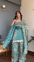 Exclusive Fendy Silk Thread and Sequence Embroidered Tunic, Matching Elastic Palazzo, and Border Work Dupatta 3-Piece Set3.webp