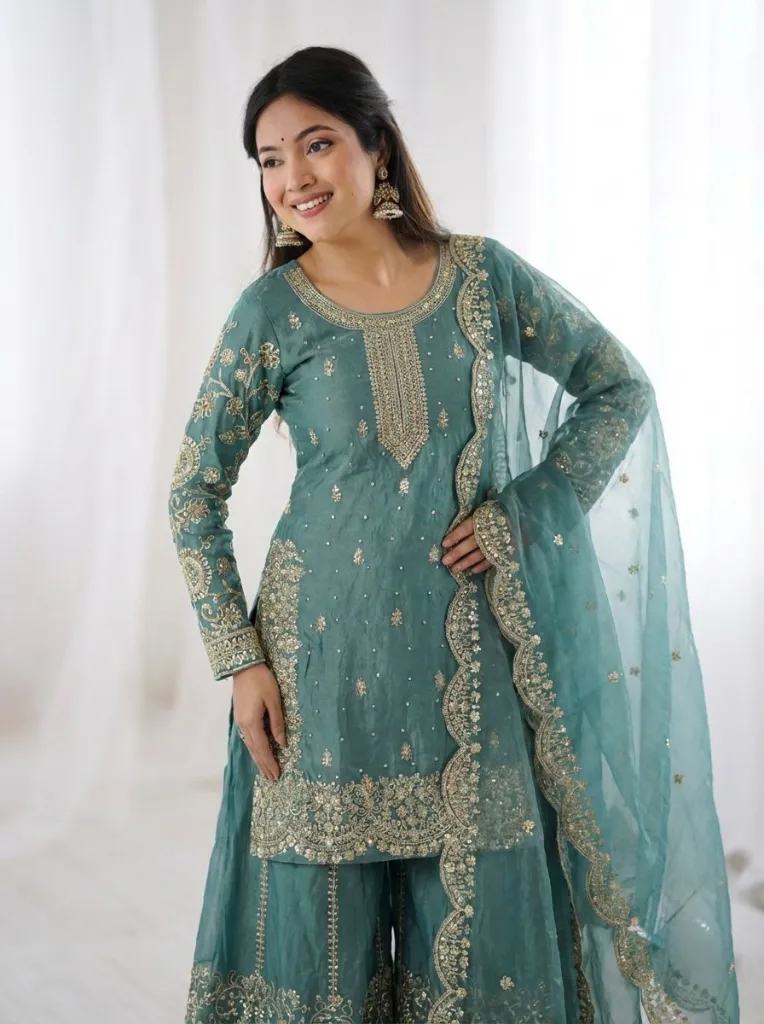 Premium-Fendy-Silk-Embroidered-Coding-and-Sequence-Work-Kurti,-Palazzo,-and-Lace-Border-Dupatta-3-Piece-Suit-Set-Peacock4.webp