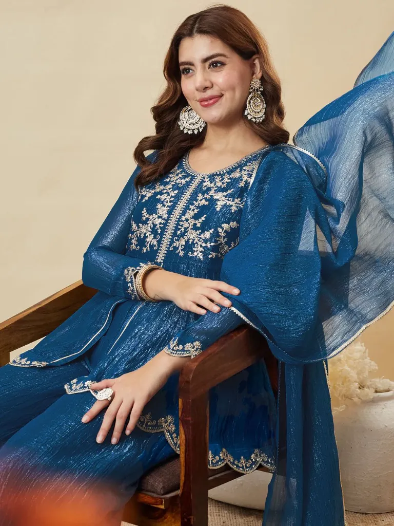 Premium-Crunchy-Silk-Embroidered-Short-Kurta-with-Full-Sleeves,-Matching-Straight-Pants,-and-Coordinated-Dupatta-3-Piece-Festive-Luxury-Set-Blue1.webp
