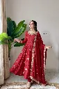 Premium-Crunchy-Silk-Fully-Flared-Gown-with-Sequins-Embroidery,-Coordinated-Trousers,-and-Lace-Border-Dupatta-3-Piece-Festive-Set3.webp