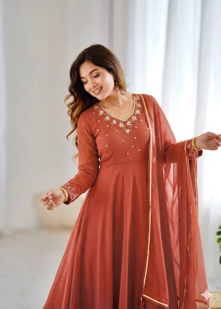 Premium-Fox-Georgette-Gown-with-Handwork-Neck-&-Sleeves,-American-Crepe-Pants,-and-Gota-Patti-Lampi-Lace-Dupatta-3-Piece-Luxury-Festive-Set4.webp