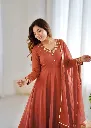 Premium-Fox-Georgette-Gown-with-Handwork-Neck-&-Sleeves,-American-Crepe-Pants,-and-Gota-Patti-Lampi-Lace-Dupatta-3-Piece-Luxury-Festive-Set4.webp