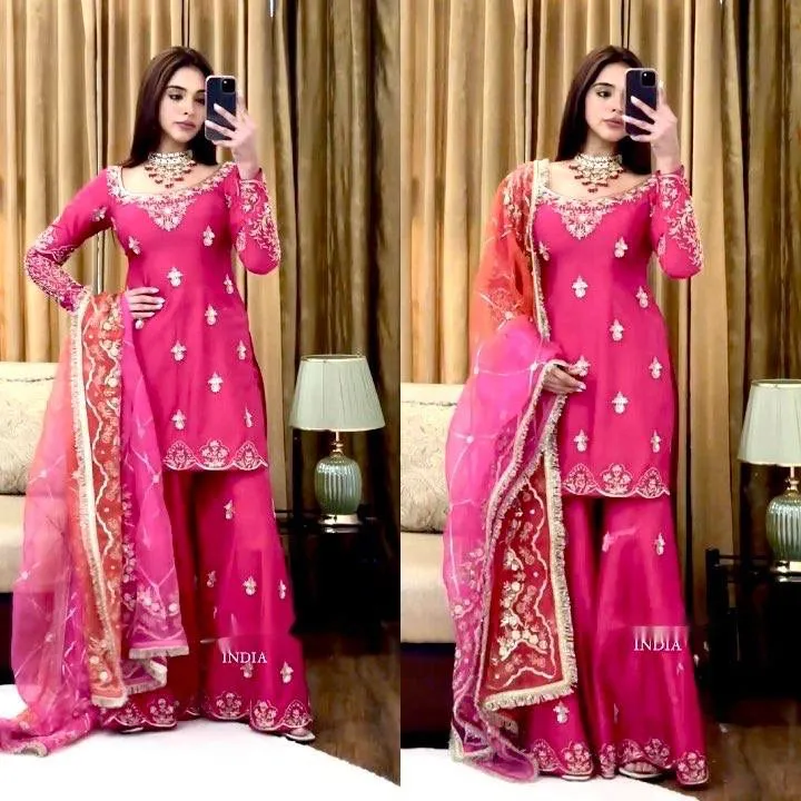 Pure-Chinon-Silk-5mm-Sequins-Embroidered-Tunic-&-Sharara-Set-with-Digitally-Printed-Organza-Dupatta4.webp