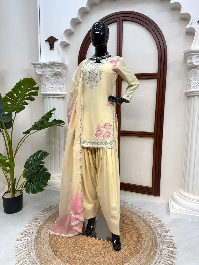 Heavy-Rayon-Thread-&-Sequins-Embroidered-Short-Kurti-&-Plain-Farshi-Palazzo-Set-with-Shaded-Tibby-Silk-Dupatta3.webp