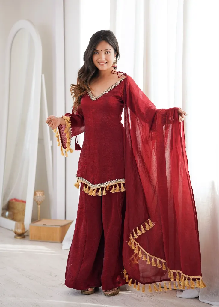 Doremon-Crush-Ethnic-Suit-with-Real-Mirror-Work-Lace-Border-and-Dupatta-Red3.webp