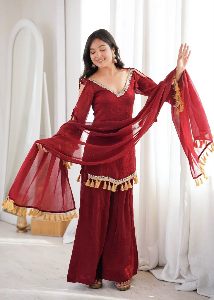 Doremon-Crush-Ethnic-Suit-with-Real-Mirror-Work-Lace-Border-and-Dupatta-Red2.webp